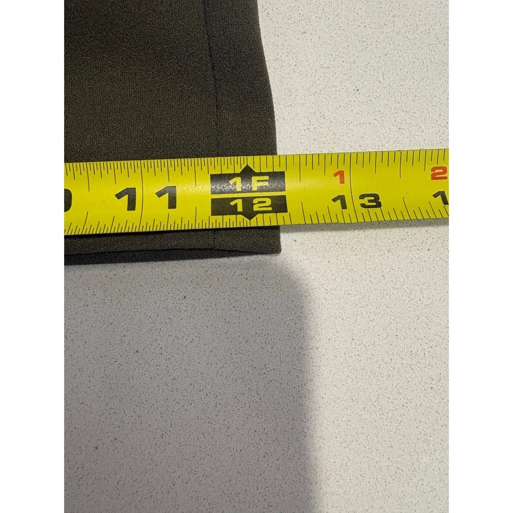 Calvin Klein Womens Ruffle V-Neck Wide Leg Jumpsuit Olive Green Size 2 Belted - Picture 9 of 9